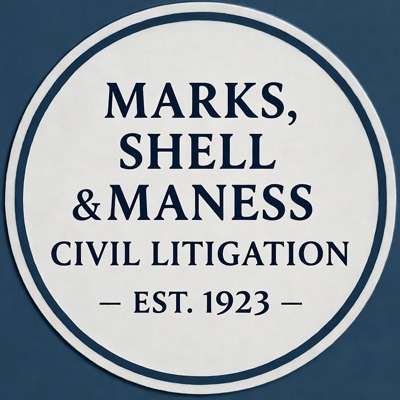 Marks, Shell & Maness logo, est. 1923